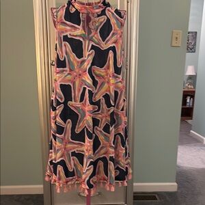 Simply Southern Starfish Dress - Pink and Blue